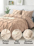 Marquis Luxurious Pinch Pleated All-Season Comforter With  Pillow Shams